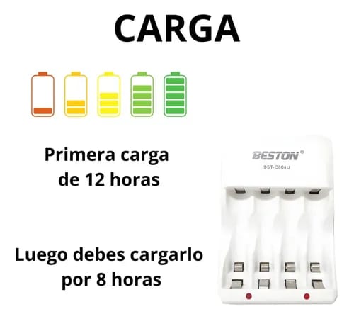 Miniatura 4 de Cargador de pilas mixto AA Y AAA x 4